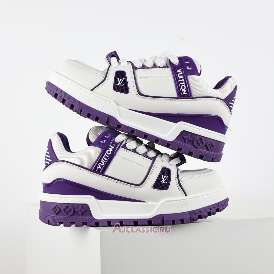 New Louis Vuitton LV Trainer Maxi Sneaker "Purple White" 1ACPQC Shoes