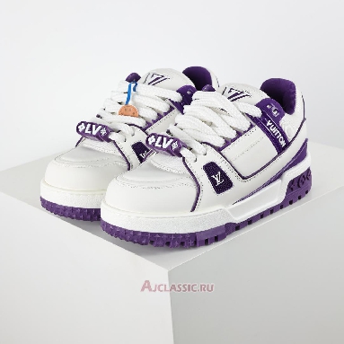 Buy Louis Vuitton LV Trainer Maxi Sneaker Purple White Purple 1ACPQC Quality Reps Replicas Shoes