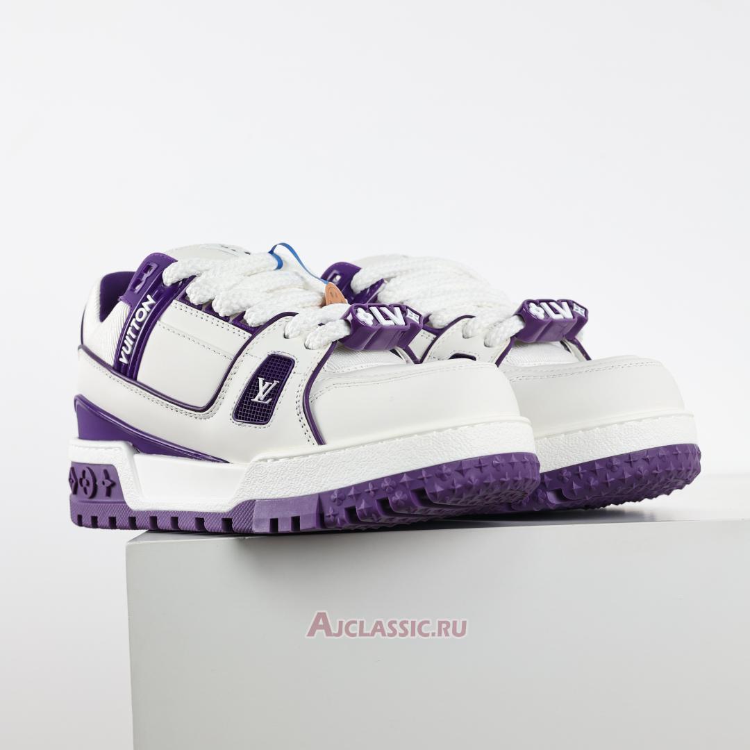 New Louis Vuitton LV Trainer Maxi Sneaker "Purple White" 1ACPQC Shoes