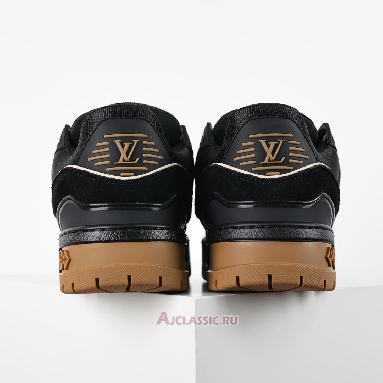 Buy Louis Vuitton LV Trainer Maxi Sneaker Black Brown Suede Black 1ABM30 Quality Reps Replicas Shoes