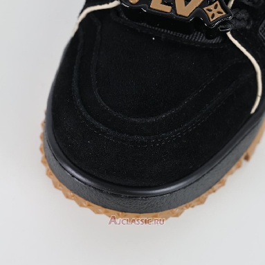 Buy Louis Vuitton LV Trainer Maxi Sneaker Black Brown Suede Black 1ABM30 Quality Reps Replicas Shoes