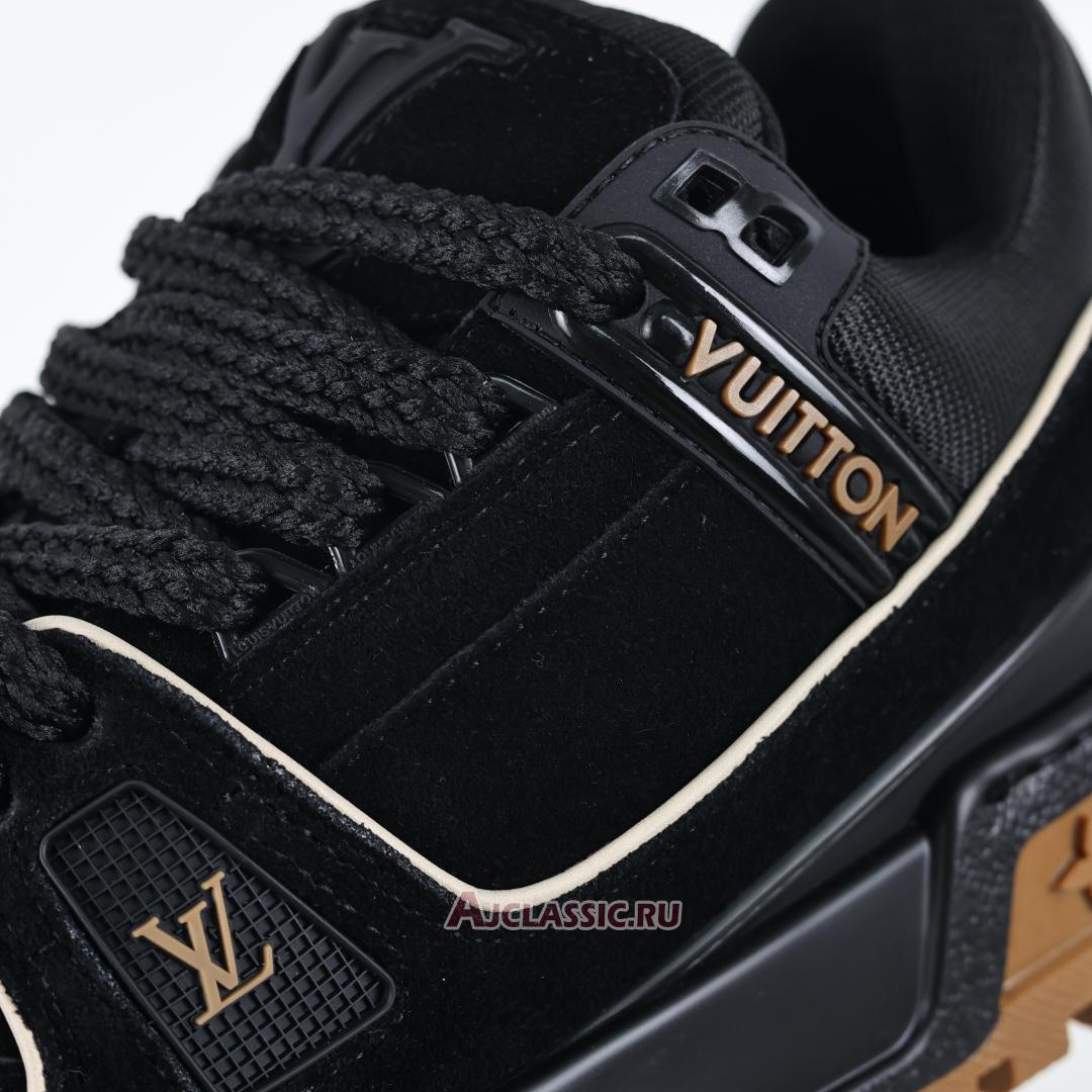 New Louis Vuitton LV Trainer Maxi Sneaker "Black Brown Suede" 1ABM30 Shoes