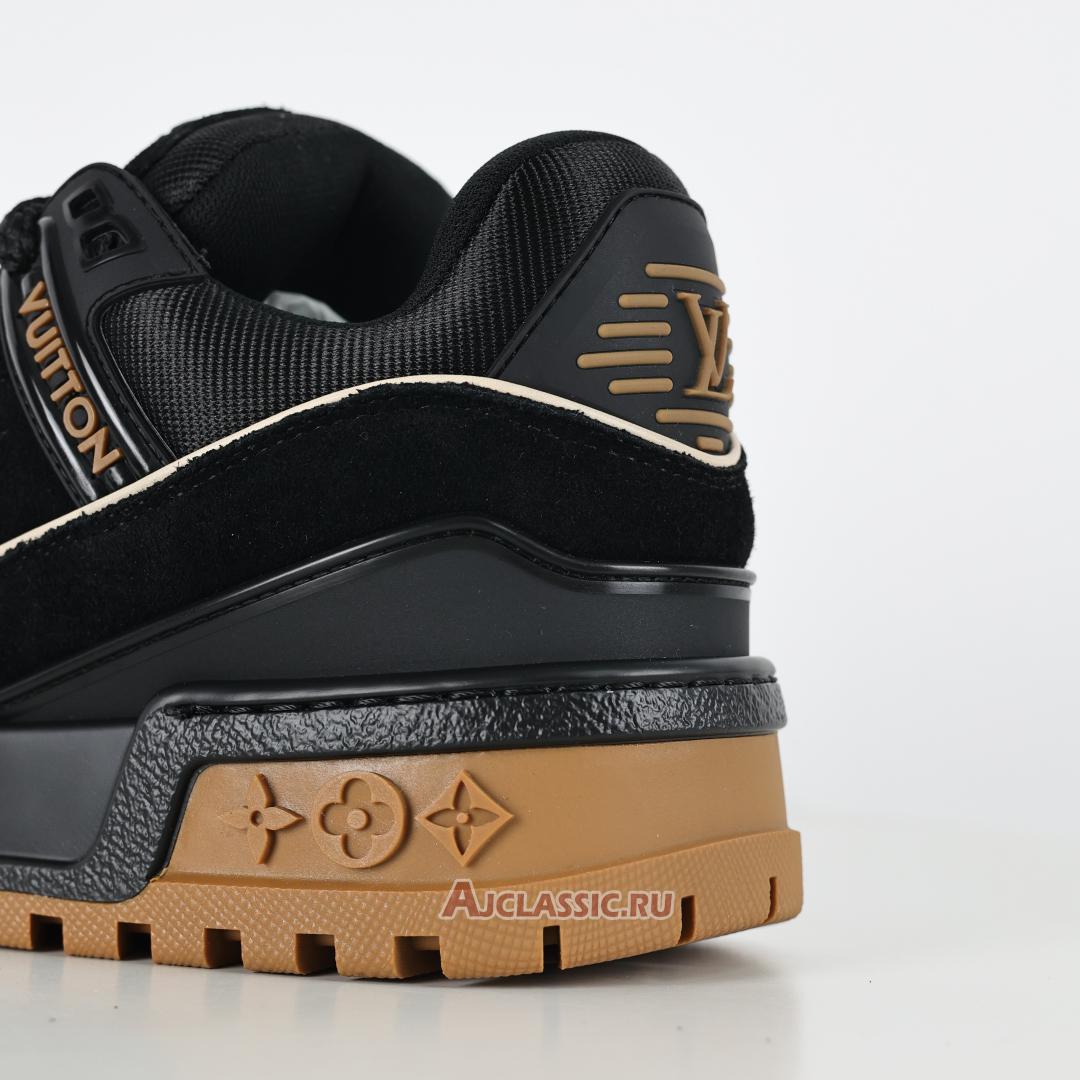 New Louis Vuitton LV Trainer Maxi Sneaker "Black Brown Suede" 1ABM30 Shoes