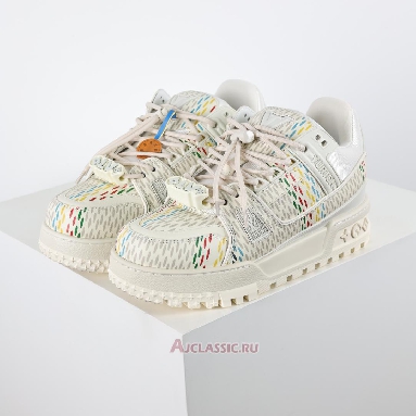 Buy Louis Vuitton LV Trainer Maxi Sneaker Beige Multi-Color Beige 1ACR1B Quality Reps Replicas Shoes