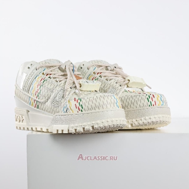 Buy Louis Vuitton LV Trainer Maxi Sneaker Beige Multi-Color Beige 1ACR1B Quality Reps Replicas Shoes