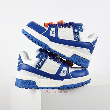 Buy Louis Vuitton LV Trainer Maxi Sneaker Blue White Blue 1ABZPT Quality Reps Replicas Shoes