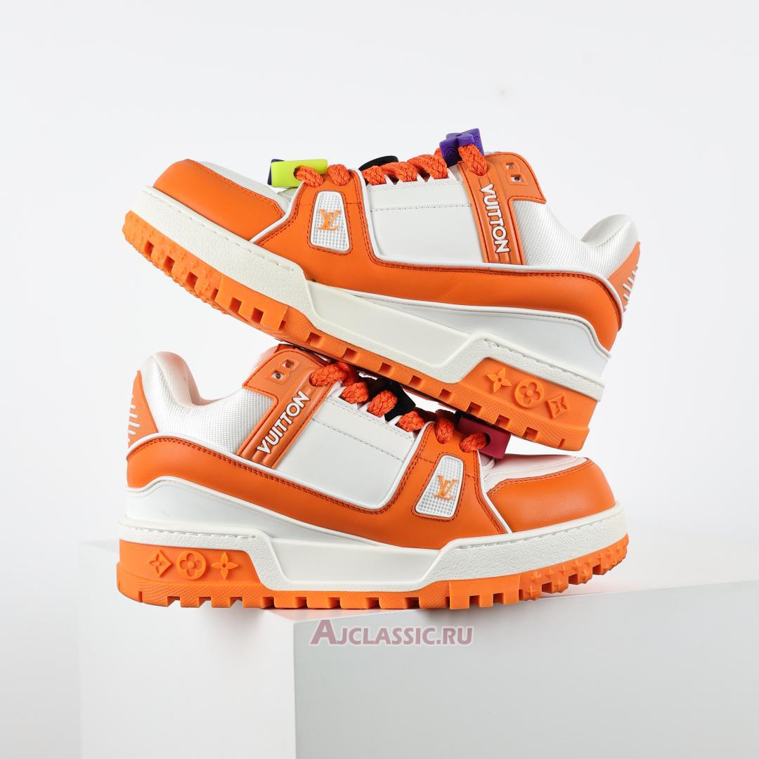 New Louis Vuitton LV Trainer Maxi Sneaker "Orange White" 1AB8T5 Shoes