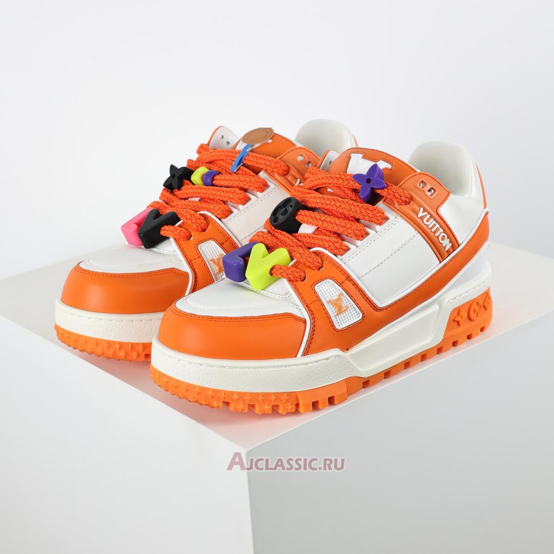 New Louis Vuitton LV Trainer Maxi Sneaker "Orange White" 1AB8T5 Shoes