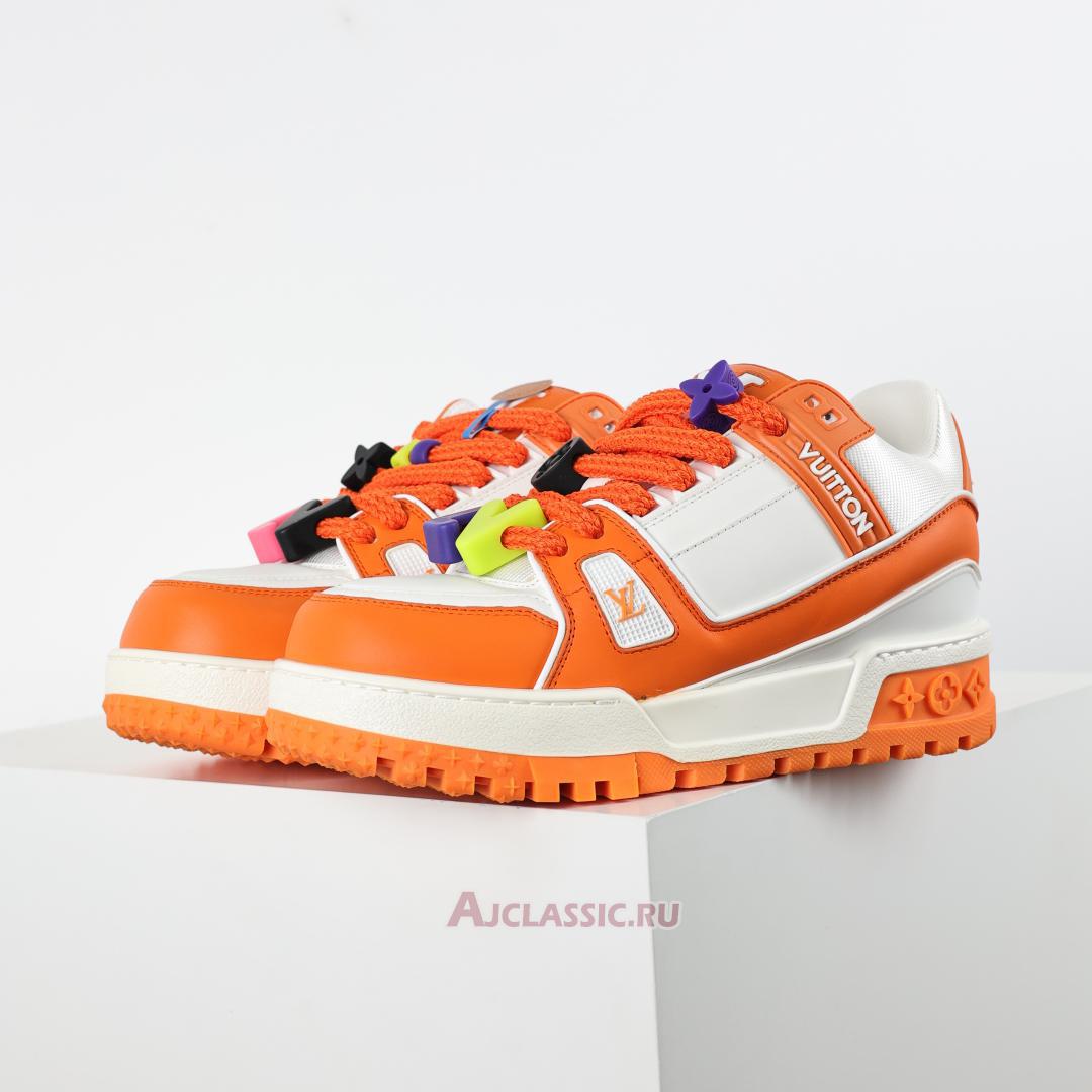 New Louis Vuitton LV Trainer Maxi Sneaker "Orange White" 1AB8T5 Shoes