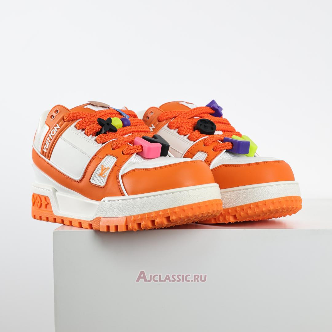 New Louis Vuitton LV Trainer Maxi Sneaker "Orange White" 1AB8T5 Shoes