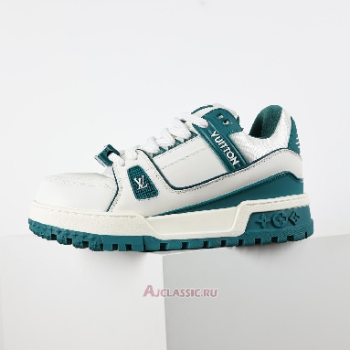 Buy Louis Vuitton LV Trainer Maxi Sneaker White Green Green 1ACI0M Quality Reps Replicas Shoes