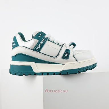 Buy Louis Vuitton LV Trainer Maxi Sneaker White Green Green 1ACI0M Quality Reps Replicas Shoes