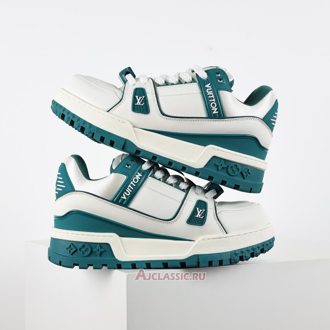 New Louis Vuitton LV Trainer Maxi Sneaker "White Green" 1ACI0M Shoes