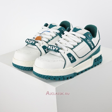 Buy Louis Vuitton LV Trainer Maxi Sneaker White Green Green 1ACI0M Quality Reps Replicas Shoes