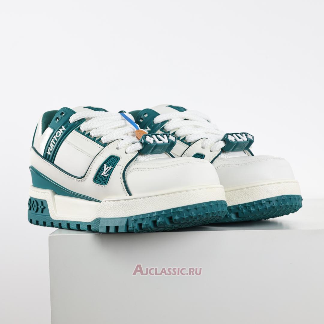 New Louis Vuitton LV Trainer Maxi Sneaker "White Green" 1ACI0M Shoes