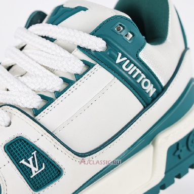 Buy Louis Vuitton LV Trainer Maxi Sneaker White Green Green 1ACI0M Quality Reps Replicas Shoes