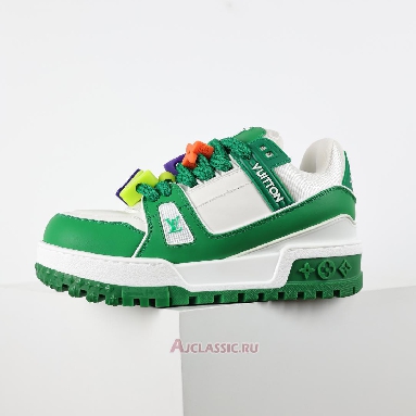 Buy Louis Vuitton LV Trainer Maxi Sneaker Green White Green 1AB8SC Quality Reps Replicas Shoes