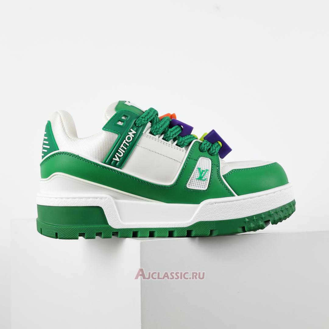 New Louis Vuitton LV Trainer Maxi Sneaker "Green White" 1AB8SC Shoes
