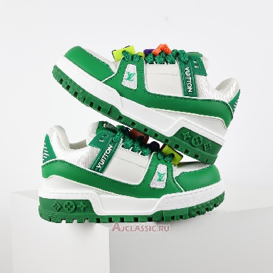 Buy Louis Vuitton LV Trainer Maxi Sneaker Green White Green 1AB8SC Quality Reps Replicas Shoes