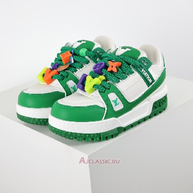 Buy Louis Vuitton LV Trainer Maxi Sneaker Green White Green 1AB8SC Quality Reps Replicas Shoes