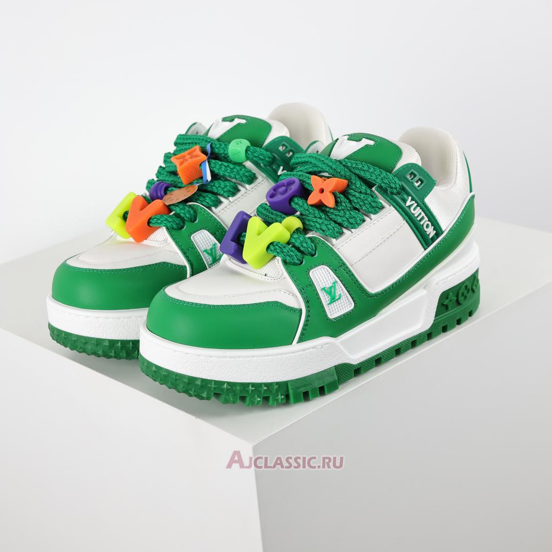 New Louis Vuitton LV Trainer Maxi Sneaker "Green White" 1AB8SC Shoes