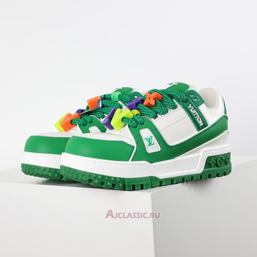New Louis Vuitton LV Trainer Maxi Sneaker "Green White" 1AB8SC Shoes
