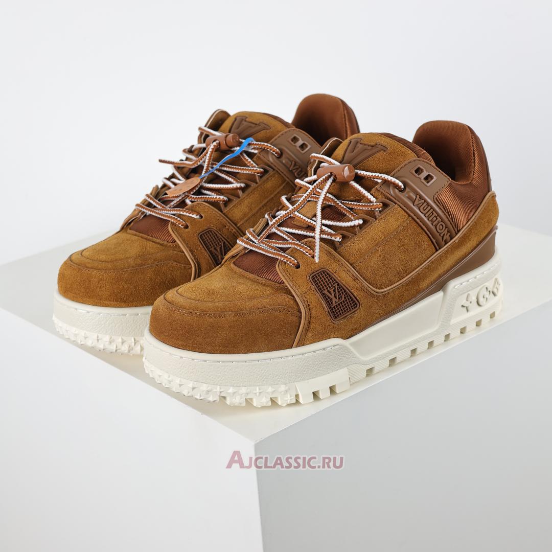 New Louis Vuitton LV Trainer Maxi Sneaker "Beige Brown Suede" 1AD7CJ-2 Shoes