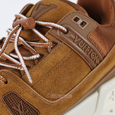 Buy Louis Vuitton LV Trainer Maxi Sneaker Beige Brown Suede Brown 1AD7CJ-2 Quality Reps Replicas Shoes