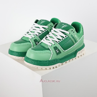 Buy Louis Vuitton LV Trainer Maxi Sneaker Green Colour-Blocked Green 1ADHFU Quality Reps Replicas Shoes