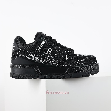 Buy Louis Vuitton LV Trainer Maxi Sneaker Black Swarovski Crystals Black 1ACEOG Quality Reps Replicas Shoes