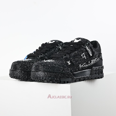 Buy Louis Vuitton LV Trainer Maxi Sneaker Black Swarovski Crystals Black 1ACEOG Quality Reps Replicas Shoes