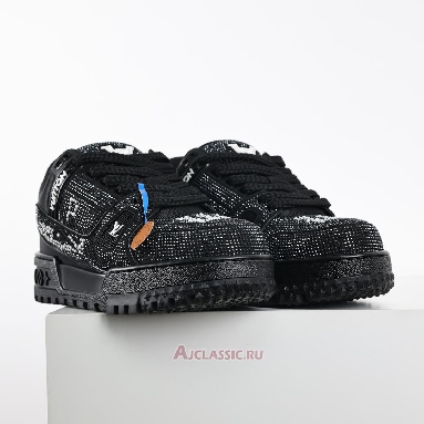 Buy Louis Vuitton LV Trainer Maxi Sneaker Black Swarovski Crystals Black 1ACEOG Quality Reps Replicas Shoes