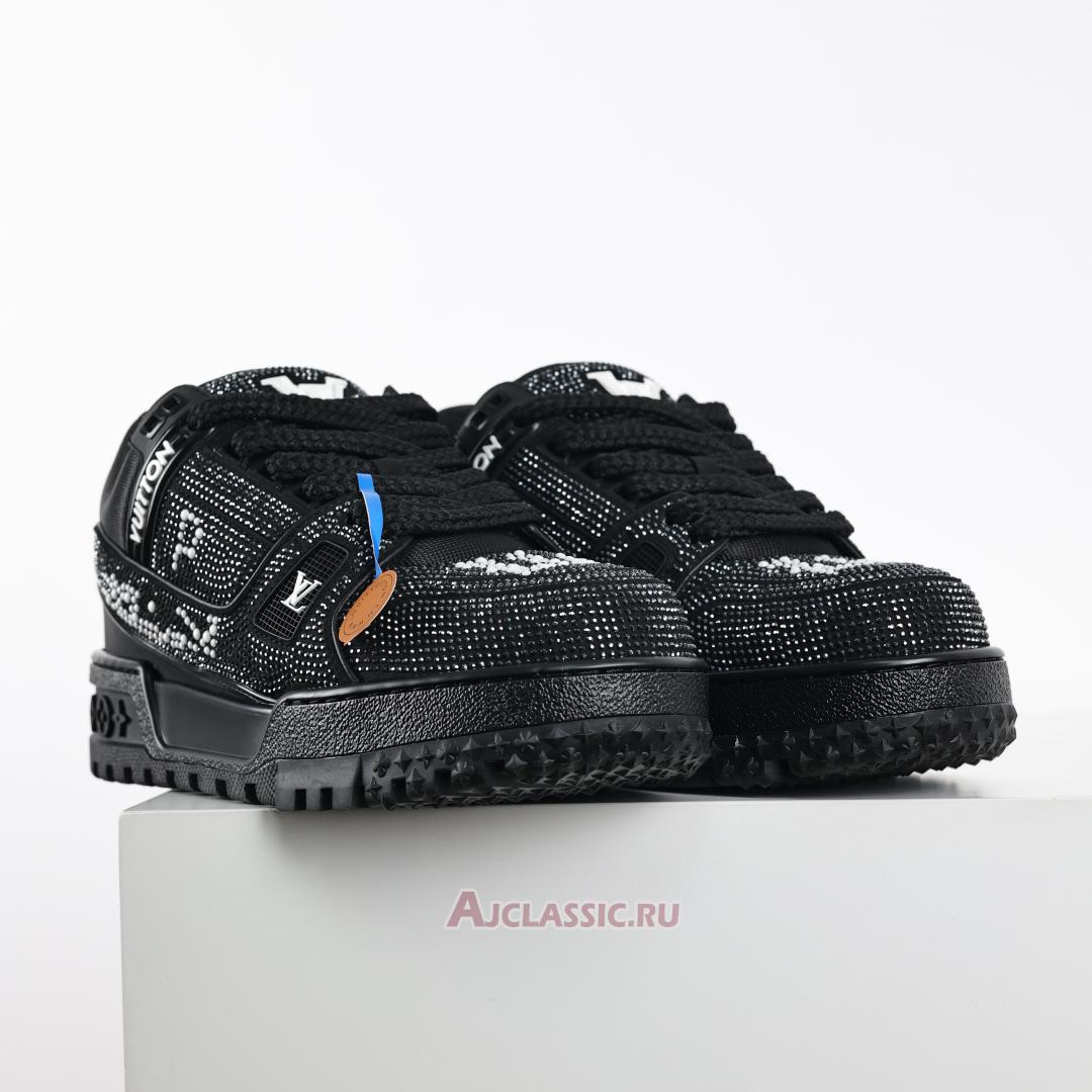 New Louis Vuitton LV Trainer Maxi Sneaker "Black Swarovski Crystals" 1ACEOG Shoes