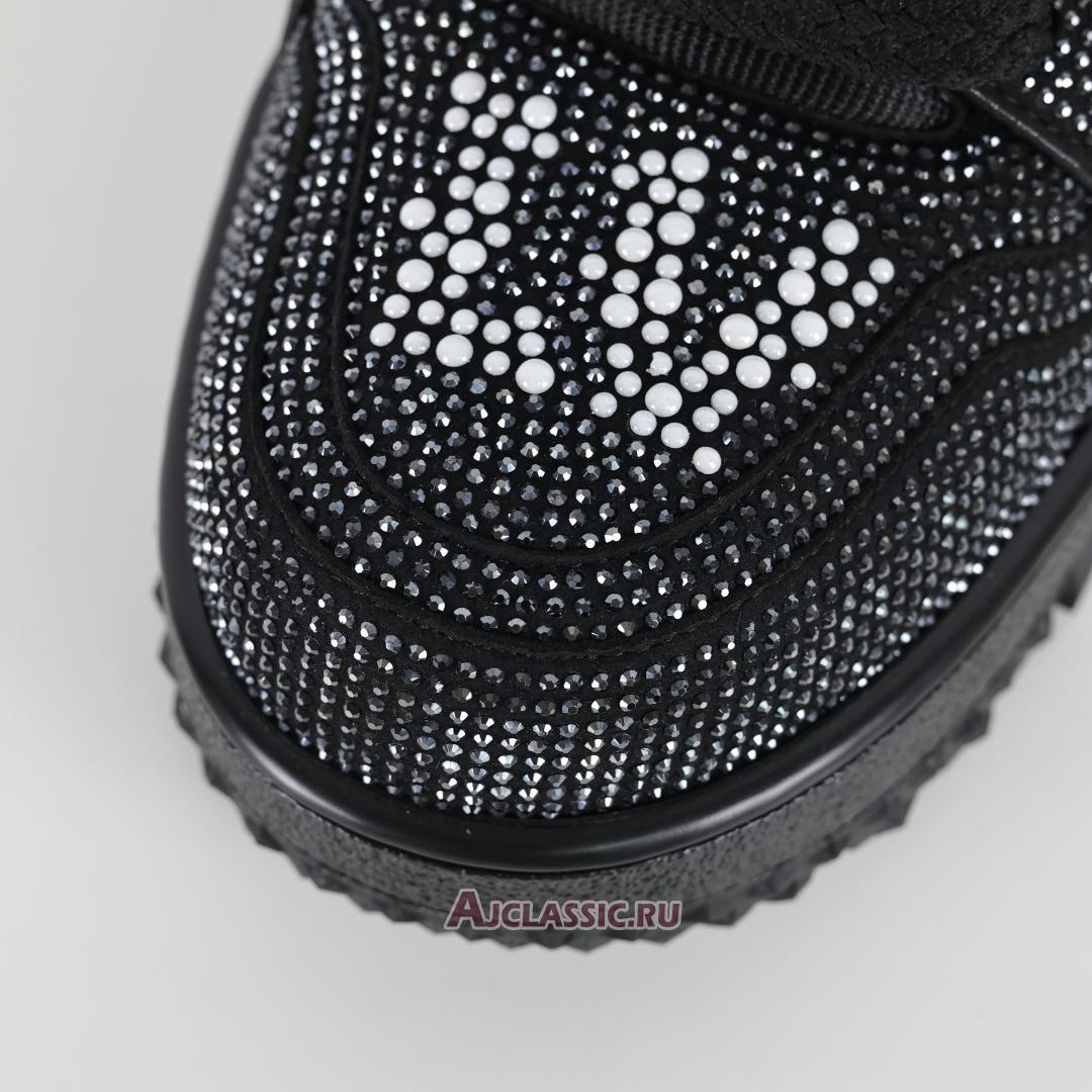 New Louis Vuitton LV Trainer Maxi Sneaker "Black Swarovski Crystals" 1ACEOG Shoes