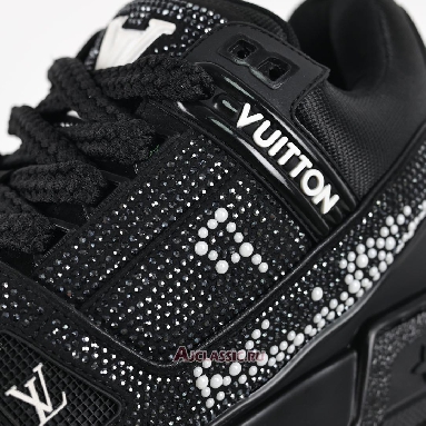 Buy Louis Vuitton LV Trainer Maxi Sneaker Black Swarovski Crystals Black 1ACEOG Quality Reps Replicas Shoes