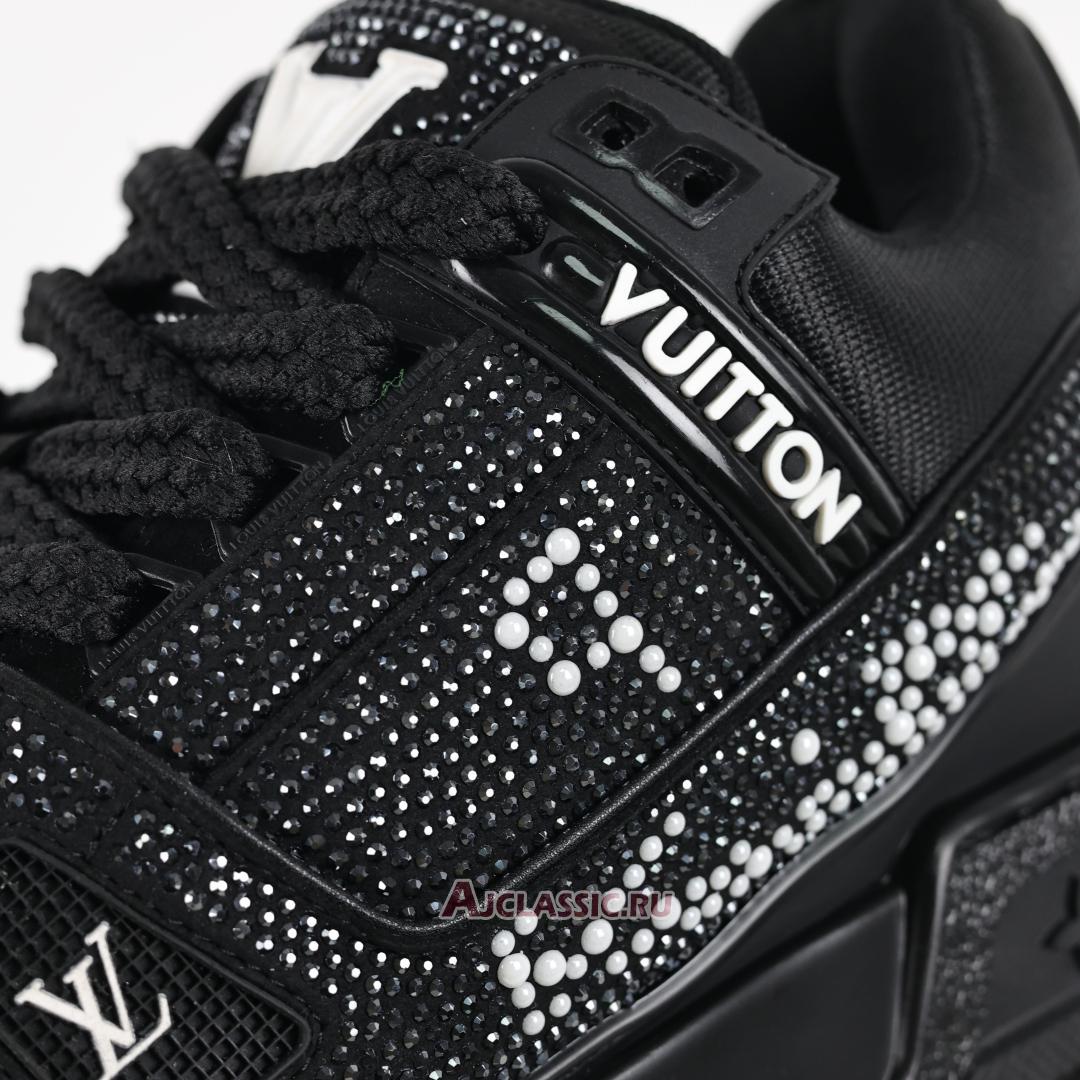 New Louis Vuitton LV Trainer Maxi Sneaker "Black Swarovski Crystals" 1ACEOG Shoes