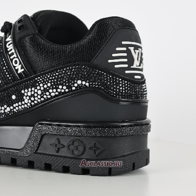 Buy Louis Vuitton LV Trainer Maxi Sneaker Black Swarovski Crystals Black 1ACEOG Quality Reps Replicas Shoes