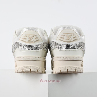 Buy Louis Vuitton LV Trainer Maxi Sneaker Silver Swarovski Crystals Silver 1ADH3W-2 Quality Reps Replicas Shoes
