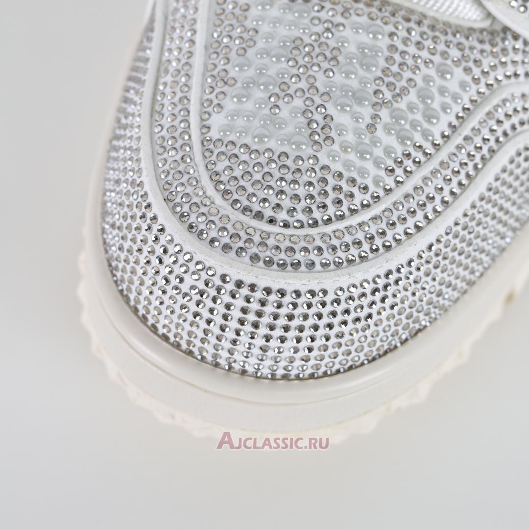 New Louis Vuitton LV Trainer Maxi Sneaker "Silver Swarovski Crystals" 1ADH3W-2 Shoes