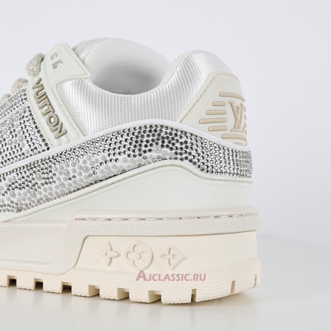 New Louis Vuitton LV Trainer Maxi Sneaker "Silver Swarovski Crystals" 1ADH3W-2 Shoes
