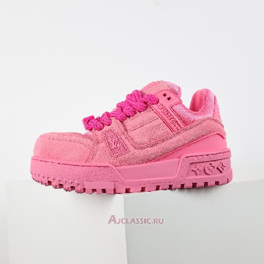 Buy Louis Vuitton LV Trainer Maxi Sneaker Pink Synthetic Nubuck Pink 1AD7BG-2 Quality Reps Replicas Shoes
