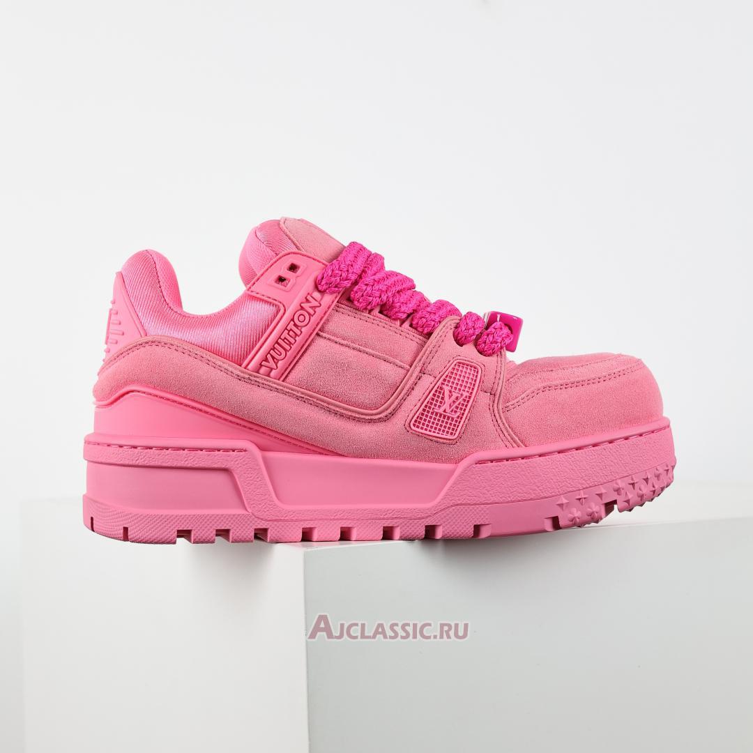 New Louis Vuitton LV Trainer Maxi Sneaker "Pink Synthetic Nubuck" 1AD7BG-2 Shoes