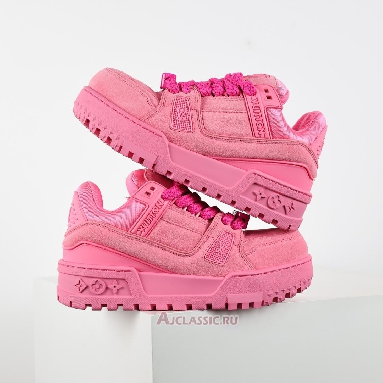 Buy Louis Vuitton LV Trainer Maxi Sneaker Pink Synthetic Nubuck Pink 1AD7BG-2 Quality Reps Replicas Shoes