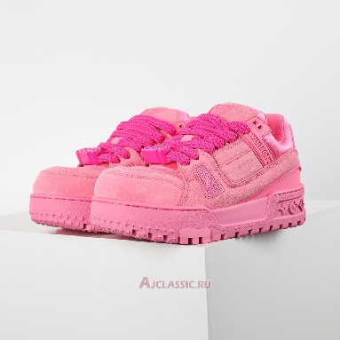 Buy Louis Vuitton LV Trainer Maxi Sneaker Pink Synthetic Nubuck Pink 1AD7BG-2 Quality Reps Replicas Shoes