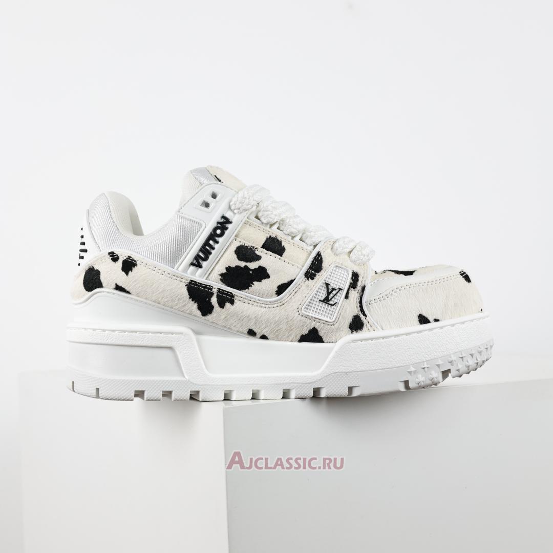 New Louis Vuitton LV Trainer Maxi Sneaker "White Black Animal Print" 1ADEJ9 Shoes