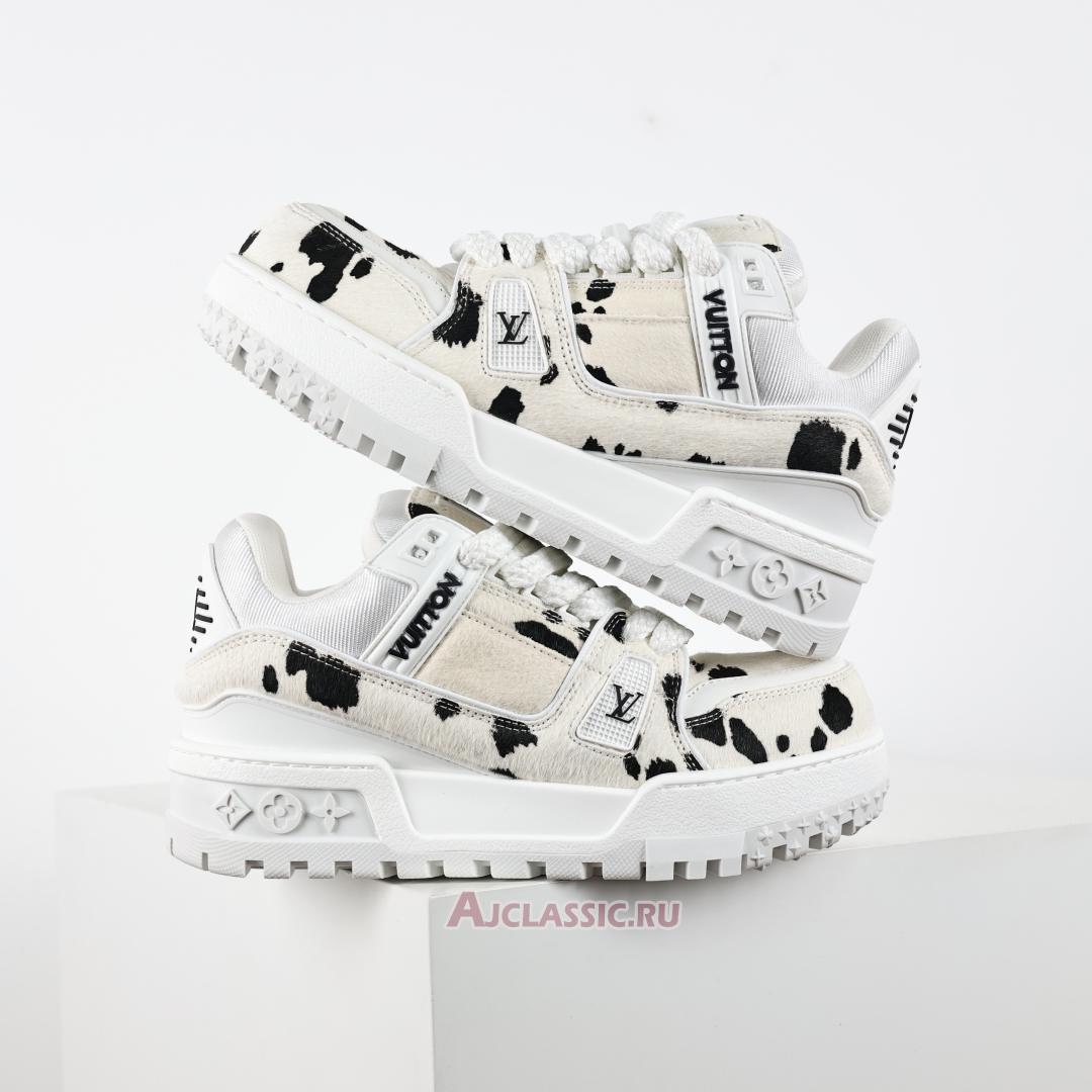 New Louis Vuitton LV Trainer Maxi Sneaker "White Black Animal Print" 1ADEJ9 Shoes