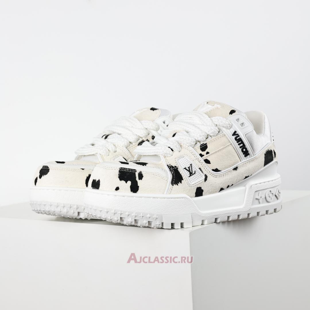 New Louis Vuitton LV Trainer Maxi Sneaker "White Black Animal Print" 1ADEJ9 Shoes