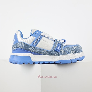 Buy Louis Vuitton LV Trainer Maxi Sneaker Blue Monogram Denim Blue 1AGZC0 Quality Reps Replicas Shoes