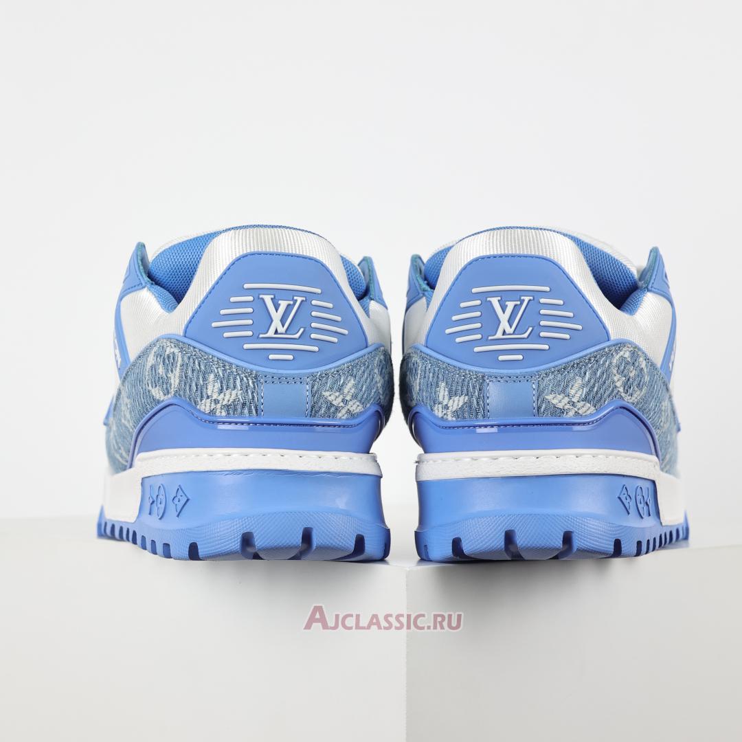 New Louis Vuitton LV Trainer Maxi Sneaker "Blue Monogram Denim" 1AGZC0 Shoes