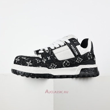 Buy Louis Vuitton LV Trainer Maxi Sneaker Black Monogram Denim Black 1AGZBH Quality Reps Replicas Shoes